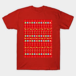 CHRISTMAS Candy On Red Plaid T-Shirt